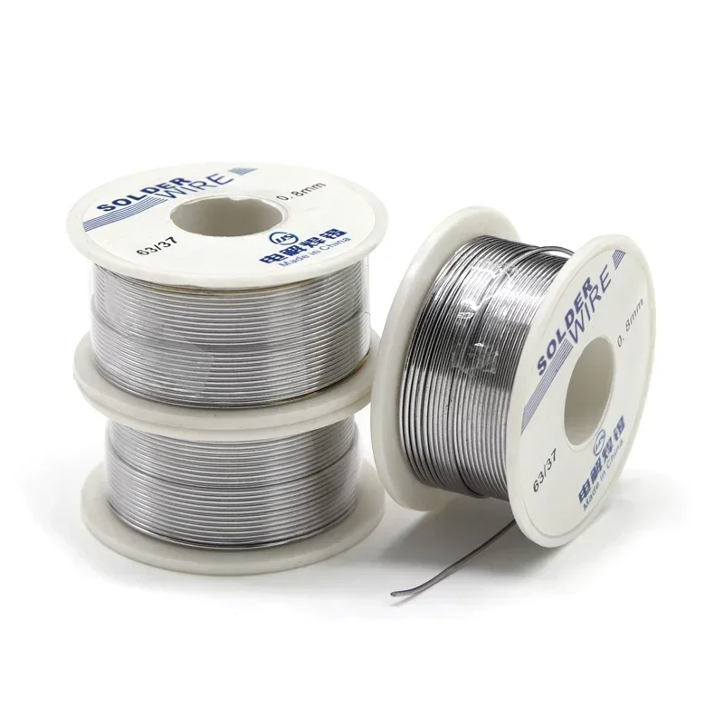 1/2/5 Uds alambre de soldadura 0,8/1,0mm 50g/100g 63/37 cable de soldadura 2% flujo bajo punto de fusión para soldador eléctrico