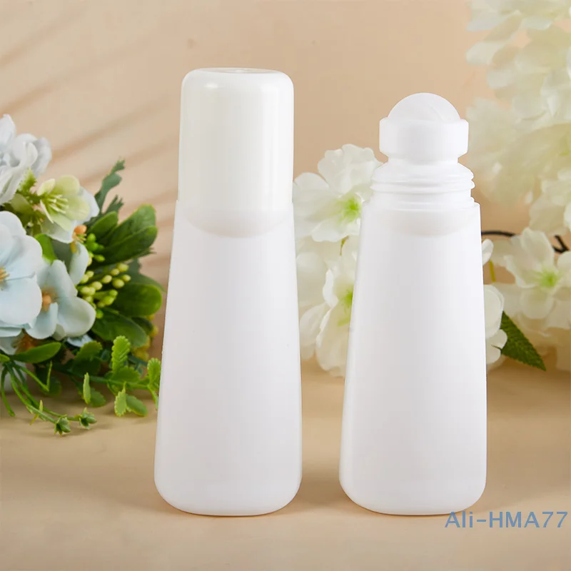 5pcs 100ml Empty Refillable Roll On Bottles Plastic Roller Bottle Leak-proof Cosmetic Containers For Essential Oil Perfumes