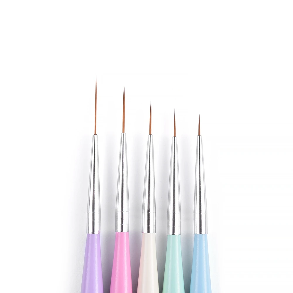 Ensemble de pinceaux à rayures pour Nail Art, 5 pièces, peinture Fine, dessin, pointes de conception, stylo pour Nail Art, manucure pour Salon de manucure, bricolage