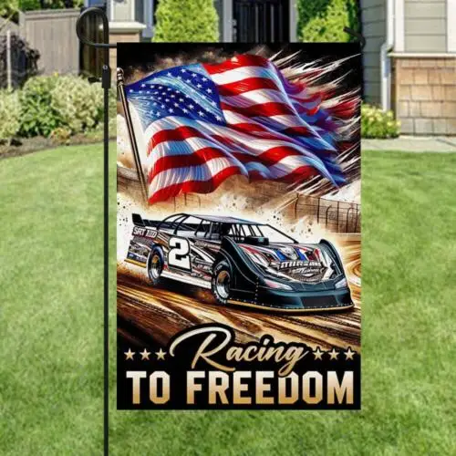 Dirt Late Model Racing To Freedom Flag Garden Flag GGP FFL EEN AAL HHM WZZ yyi