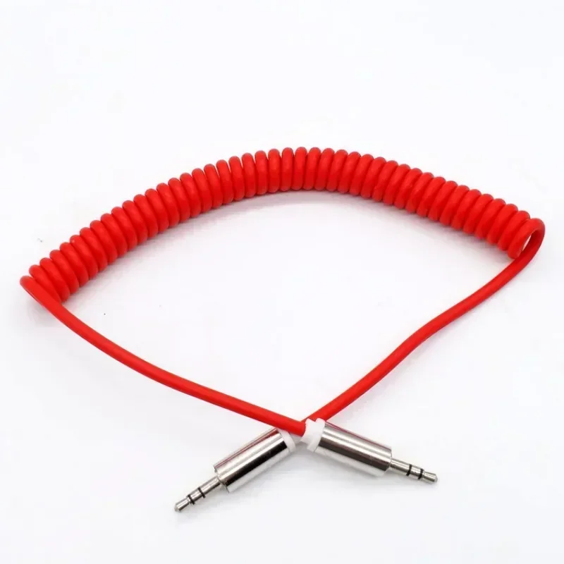 Coiled Stereo AUX Audio Cable 3.5MM Male to Male Cable For Phone Car Speaker Headphone 3.5MM Jack to Jack Spring Cable