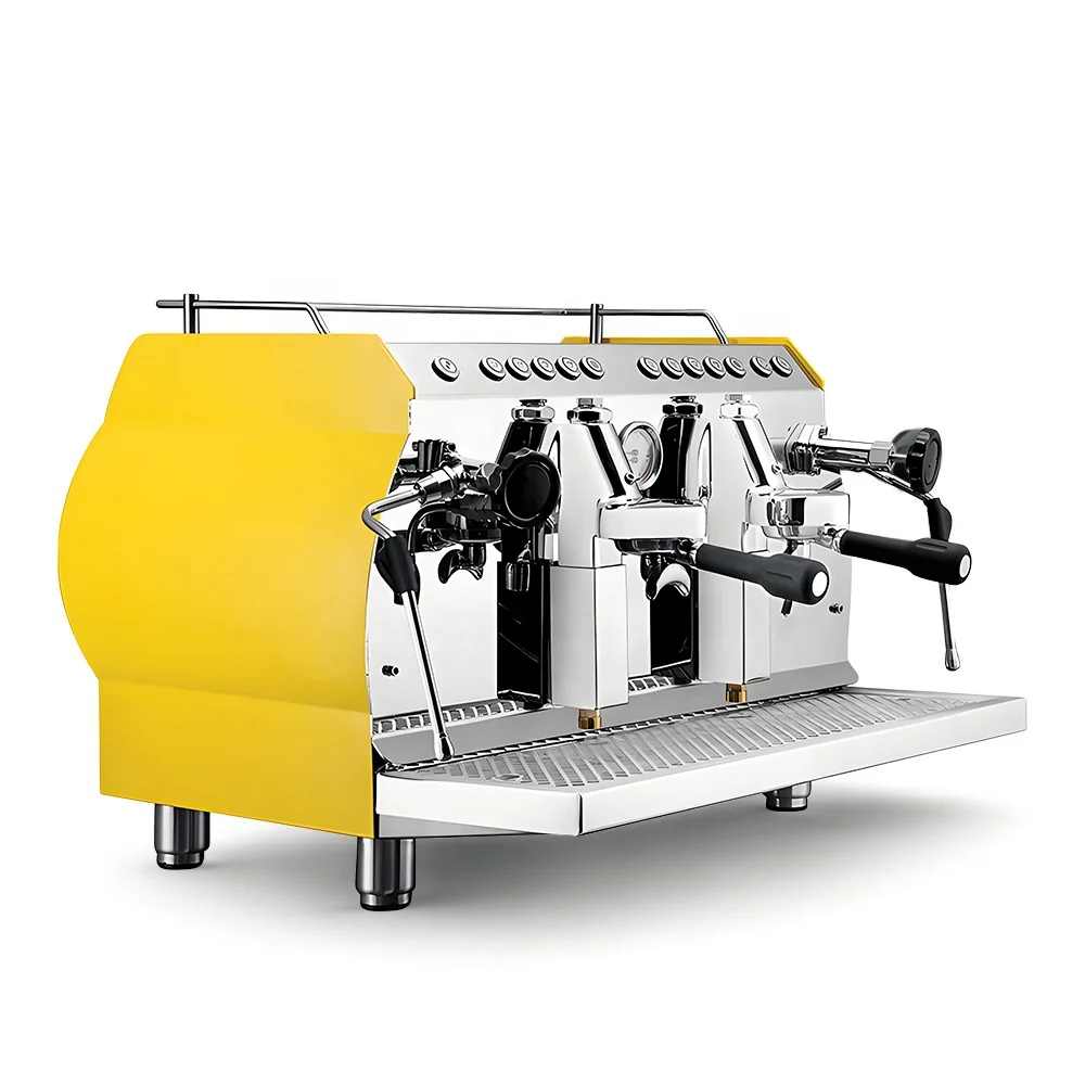 Professionelle E61 Zwei-Gruppen Latte Cappuccino Manuelle Transformator Brühkopf Espresso Kaffeemaschine Kaffeemaschine