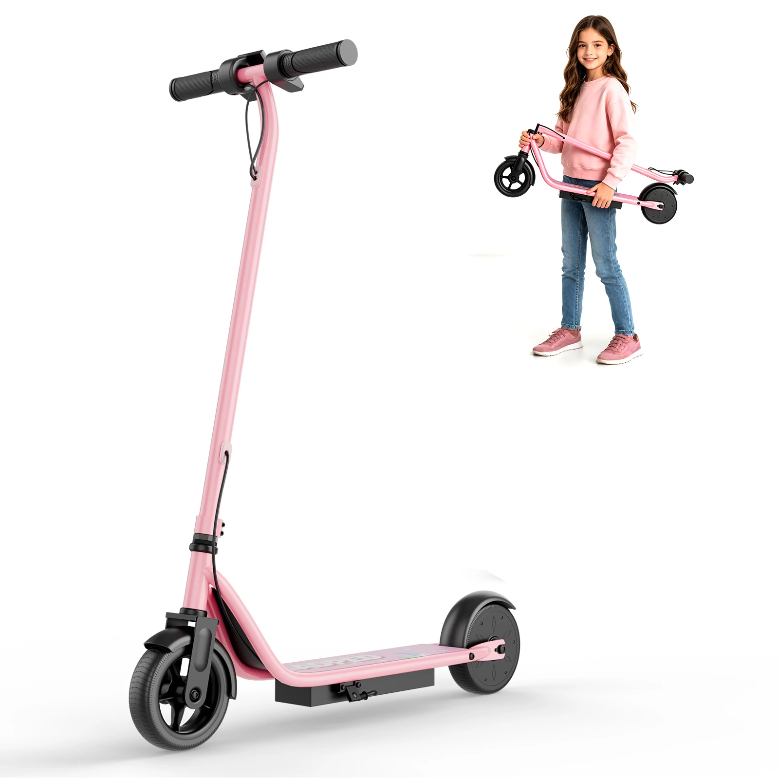 AOVOPRO KIDO K65 Elektroroller für Kinder 250W 18KM Reichweite 16KM/H Doppelbremse 6,5 Zoll E-Scooter Sicheres Geburtstagsgeschenk für Kinder Jungen und Mädchen