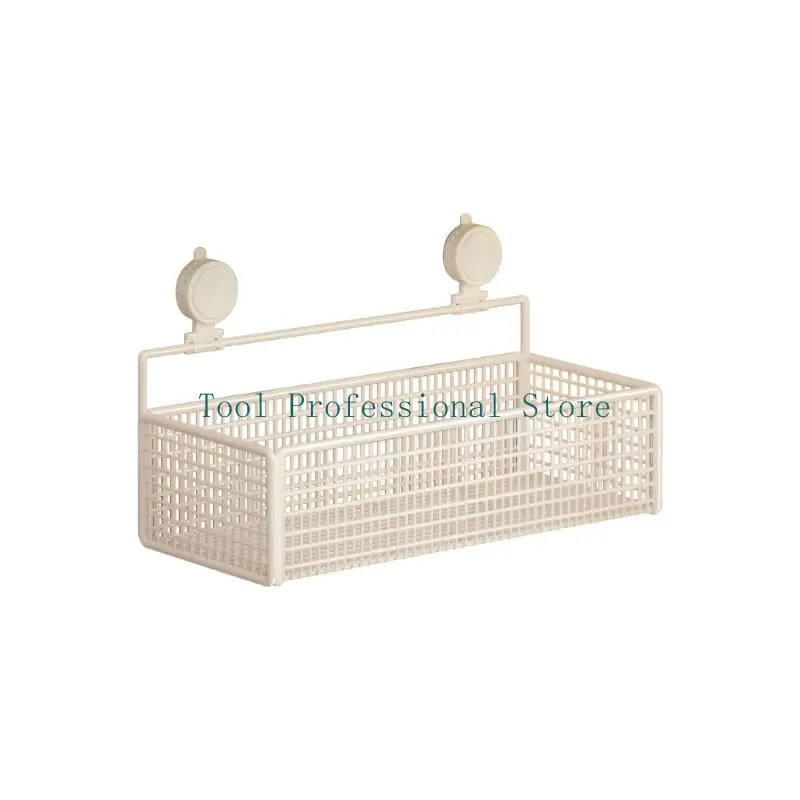 57QF Water Resistant Metal Suction Shelf For Wet Zones Like Showers And bayfront backs Heavy Items Without Slipping