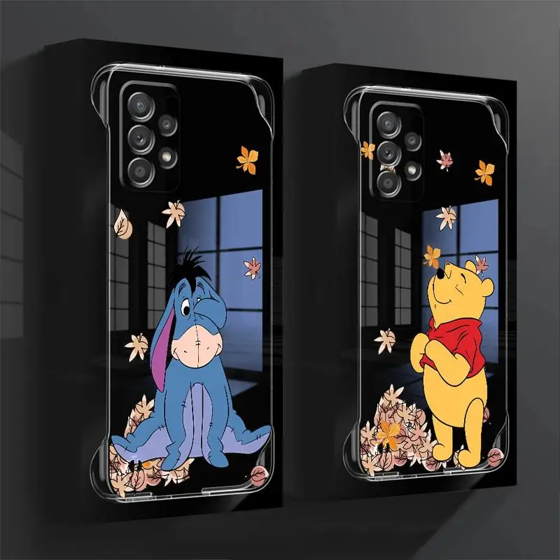 Pooh Bear Eeyore Cute Piglet phone case for Samsung Galaxy A52 A14 A51 cases A13 A55 A52s A15 A53 borderless cooling clear funda