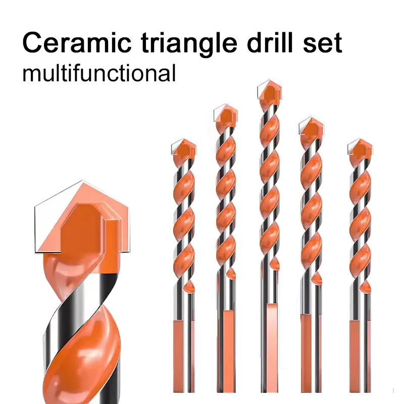 Conjunto de Brocas de Triângulo de Cerâmica Multifuncional Carboneto Cimentado Telha de Construção Multiuso