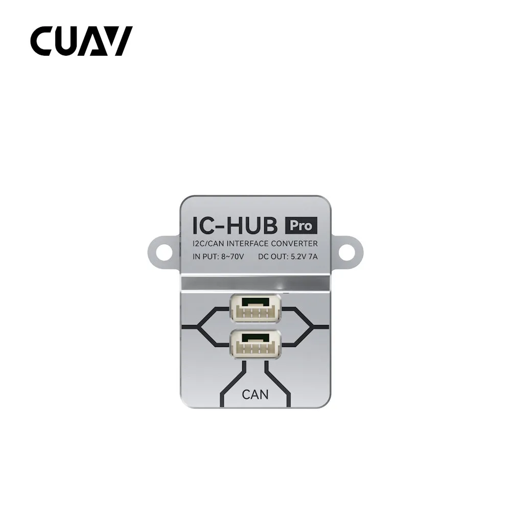 CUAV New IC-HUB Pro Universal Bus Expansion Module, Supports I2C / CAN, 8-Way Expansion with 1.25mm 4-Pin Ports for UAV Flight C