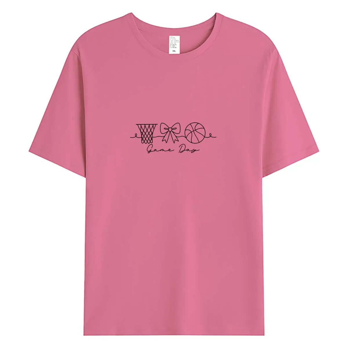 Letnie damskie koszulki T-shirt 100% bawełna z krótkim rękawem 2026 Nowa koszulka z grafiką na dzień meczu Damska koszulka Odzież Damskie bluzki oversize