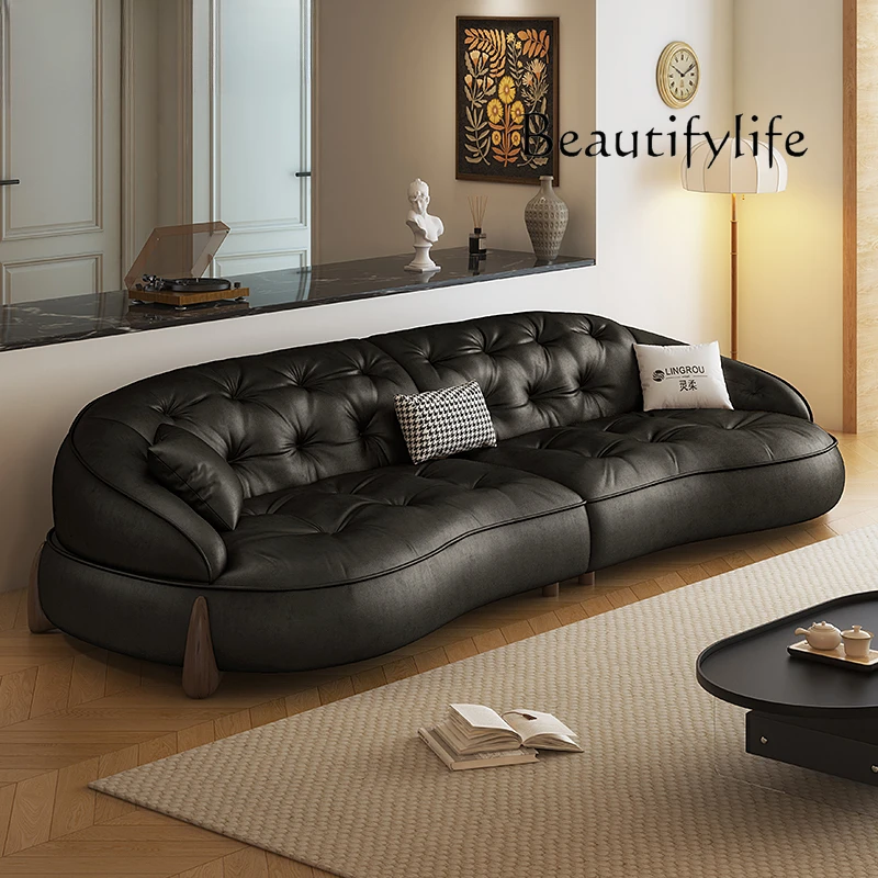 

King Size Faux Leather Minimalist Sofas Designer Nordic Living Room Sofas Lazy Lounges Modern Wohnzimmersofas Bedroom Furniture