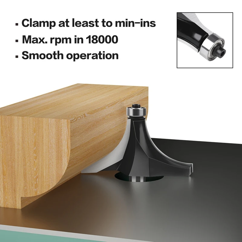 12 мм x 2-1/2 хвостовик угловая круглая сверху фреза с подшипником вольфрамовый карбид фреза Деревообрабатывающие инструменты