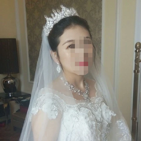 Srebrna duża tiara damska kryształowy kwiatowy nakrycie głowy Rhinestone rozświetlone korony z pałąkiem na głowę akcesoria do włosów festiwal ślubny boże narodzenie — zdjęcie 2