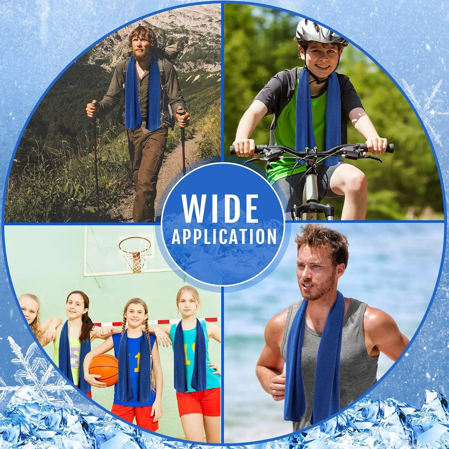 Instant Cooling Sports Towels - Reusable Ice Towels for Gym Running Camping Yoga, Quick-Dry, Portable Chill Towel for Outdoor - view 6