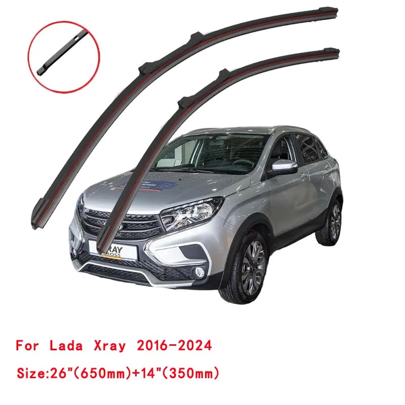 For Lada Xray Hatchback Cross 2016 2017 2018 2019 2020 2021 2022 Winter Car Brushes Double Rubber Windshield Wiper Blades 3
