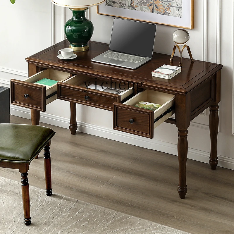 

LX Solid Wood Desk Simple Design for Small and Large Homes Writing Desk