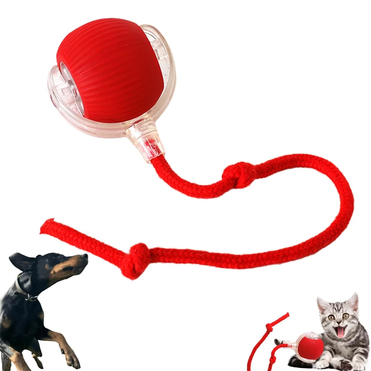Giocattoli interattivi per gatti Rolling Ball Motion attiva il rotolamento veloce sui giocattoli per tappeti giocattoli interattivi con palline automoventi grigio
