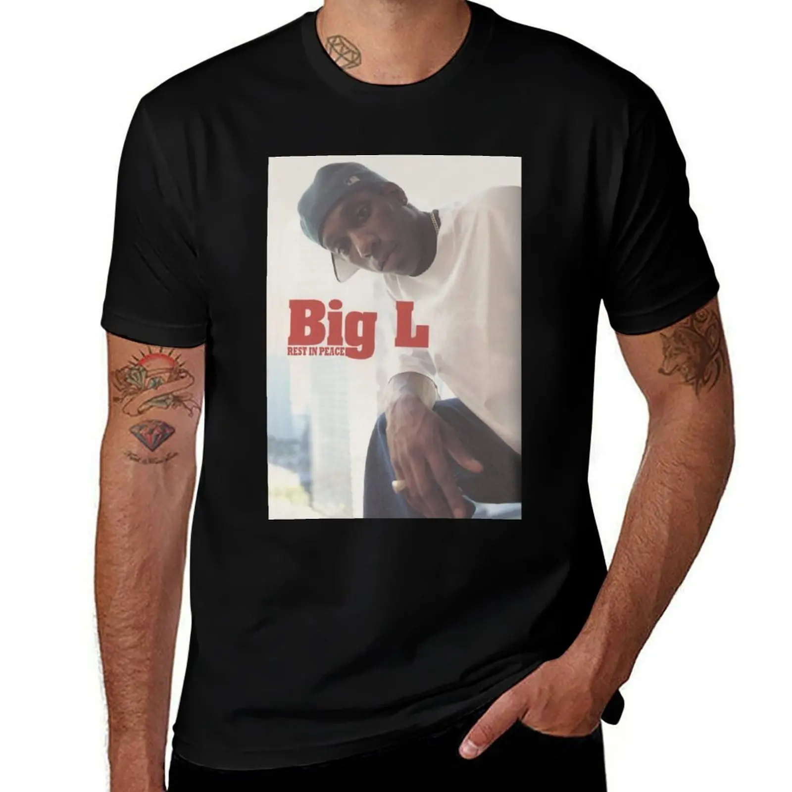 Футболка Big L Rest In Peace, минималистичный повседневный топ с короткими рукавами