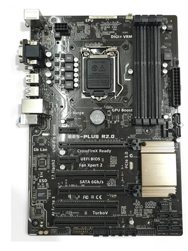 new for ASUS B85‑PLUS R2.0 Motherboard LGA1150 ATX DDR3 With I/O Baffle