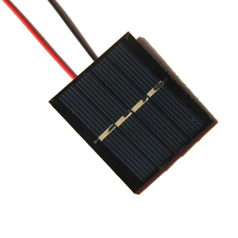 Mini 0.36W 2V Solar Cell Polycrystalline Solar Panel Modul+Cable DIY Solar System 42.5*48.5*2.4MM 100PCS Free Shipping