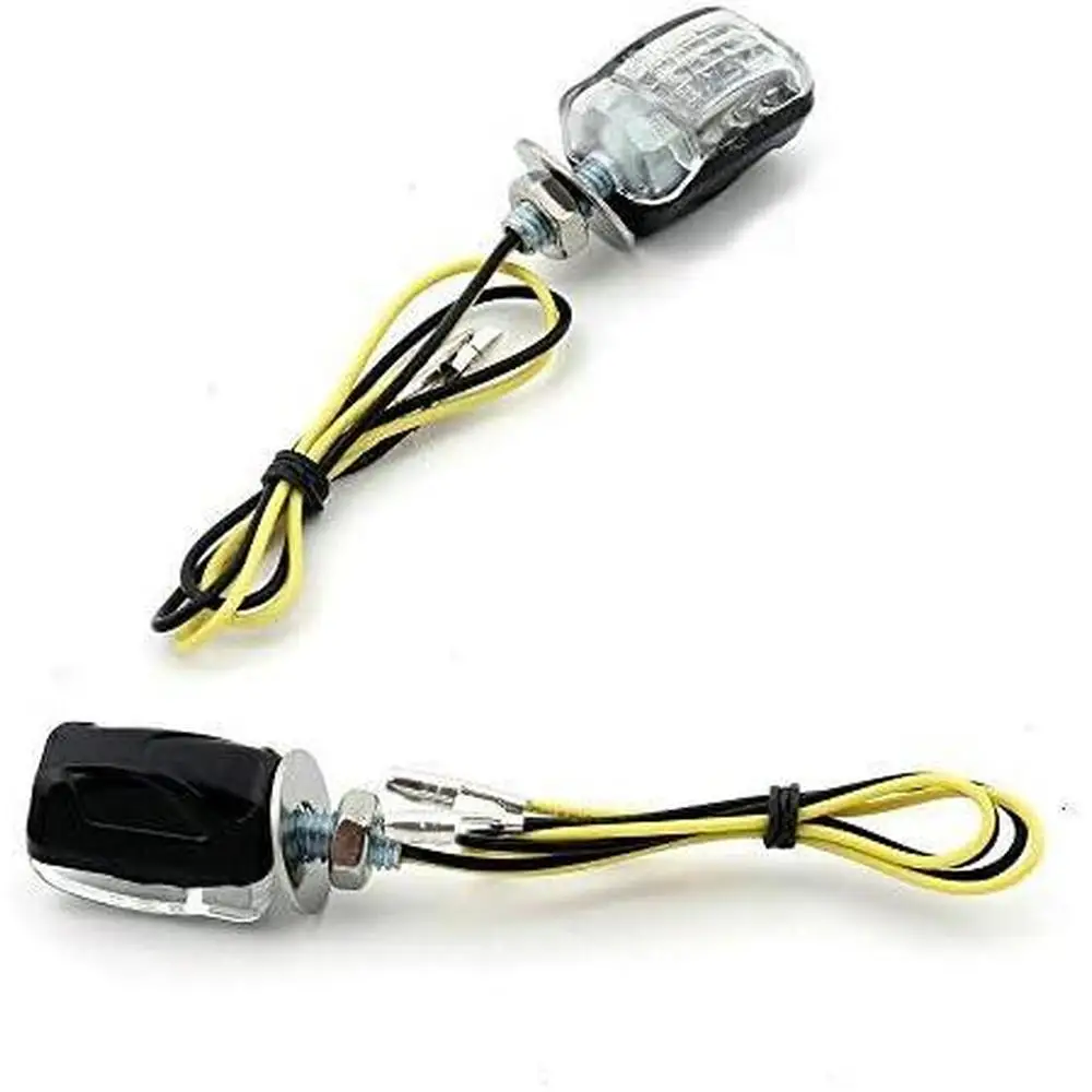 Pair Bike Strobe Light Motorcycle Turn Signal Light 12V Orange Indicator Lamp LED Work Lamp for Dirt Bike Motorcycle Motorbike