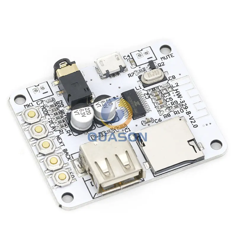 Bluetooth Audio Receiver board with USB TF card Slot decoding playback output A7-004 5V 2.1  Wireless Stereo Music Module