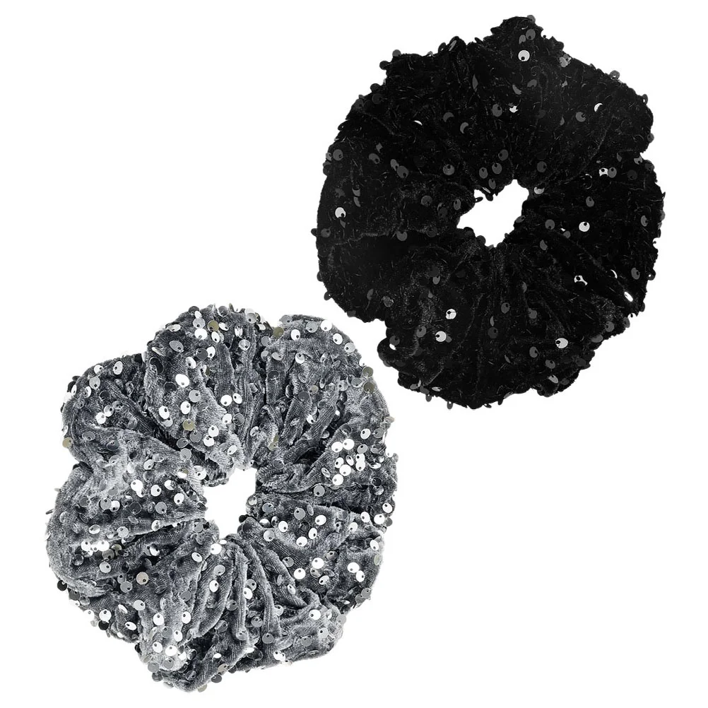 Velvet Sequined Hair Tie Women Ties Girls Accessories Elastic Ponytail Holder Holders Bands Bulk