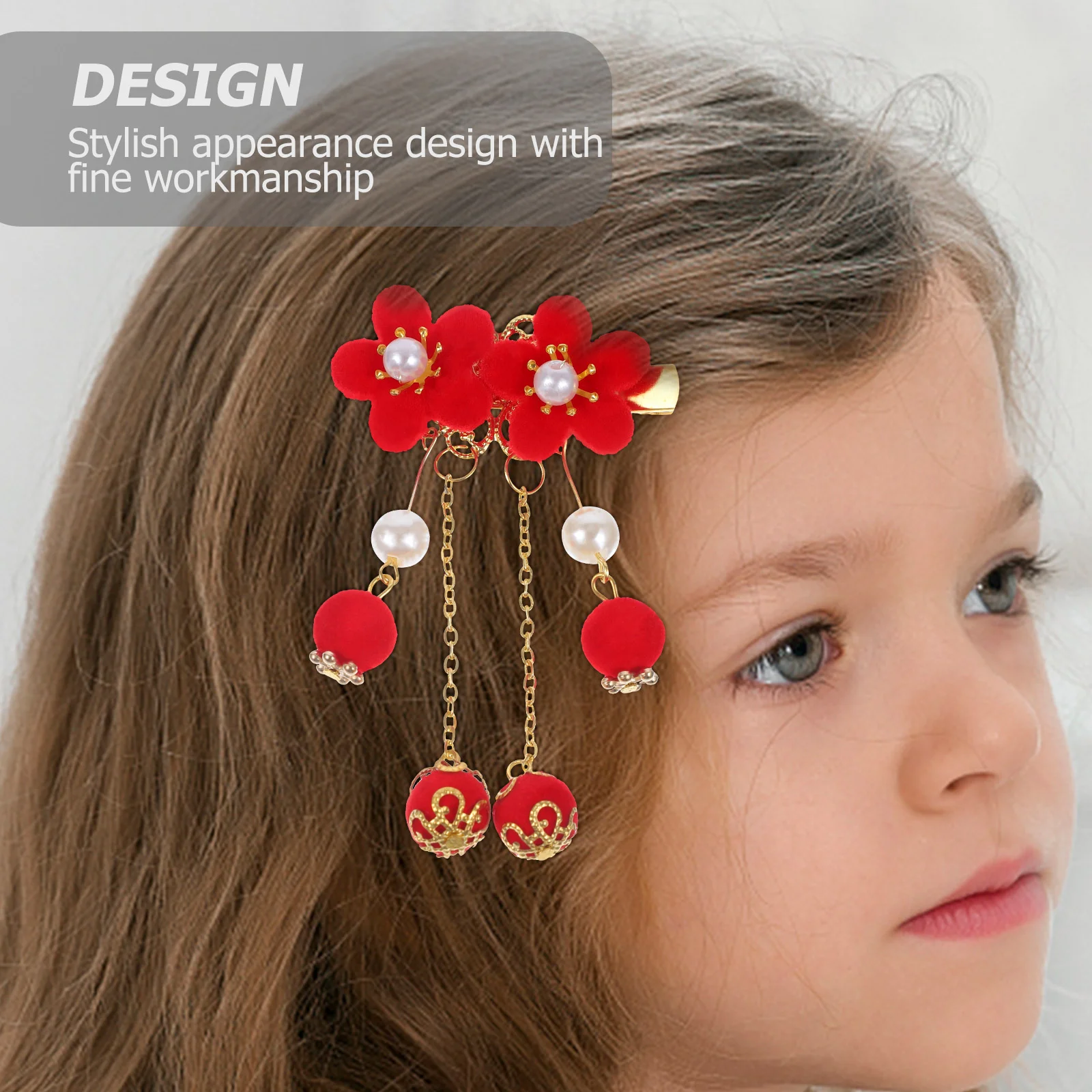 Girl Fringed Hairpin Tassel Style Clip Japanese Baby Sticks Kids Clips for Girls