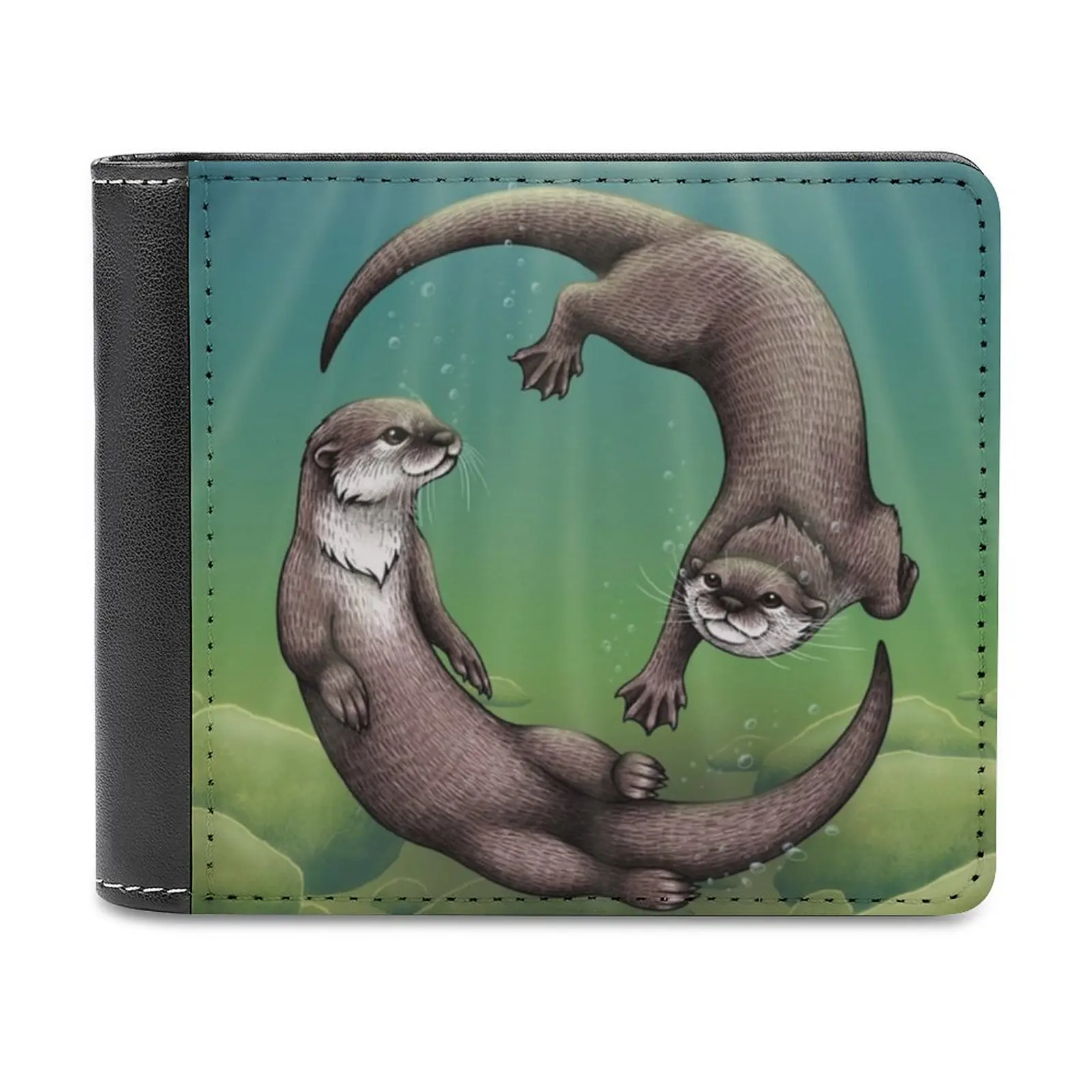 

Asian Small-Clawed Otters Soft Men Wallets New Purse Credit Card Holders For Male Purses Men Wallet Otters Otter Asian Small