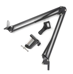 Universal mic Lazy person cantilever brackets 360 degree rotatable metal base holder cameras microphone phone arm stand