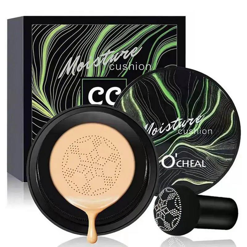 1pcs Mushroom Head Air Cushion CC Cream Natural Moisturizing Foundation Concealer Oil-control Makeup Cosmetics BB Cream