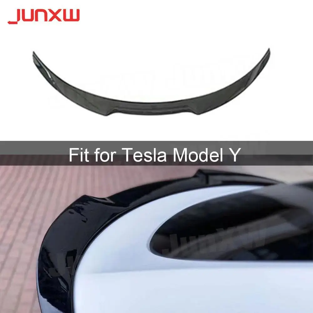 

Carbon Fiber/ABS Duckbill rear lip spoiler for Tesla Model Y 2021+ Rear Trunk Wing Spoiler Add On Car Style