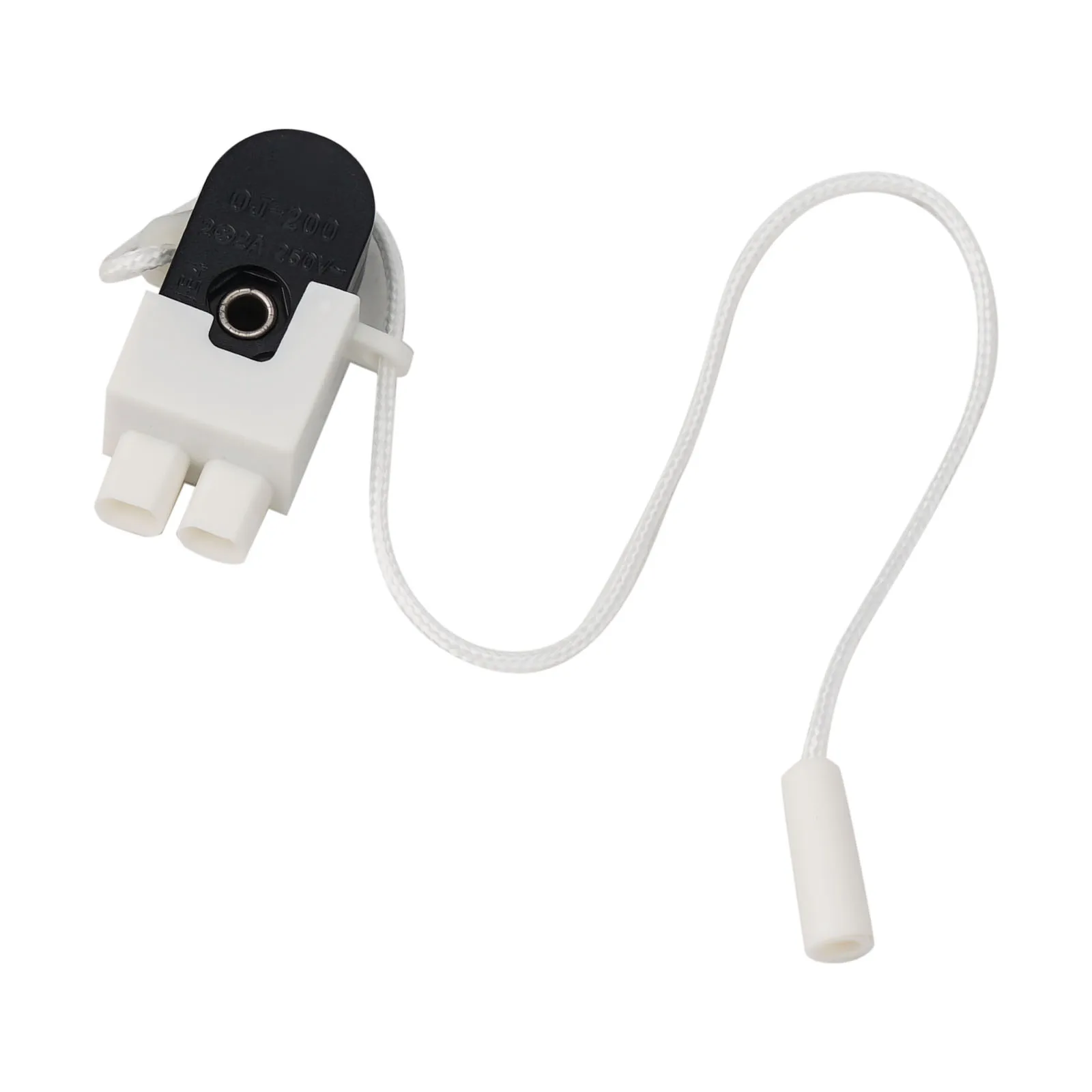 

Cord-operated Switch Pull Switch Stainless Steel White&Black 2pcs Convenient To Install Easy Repair Replacement