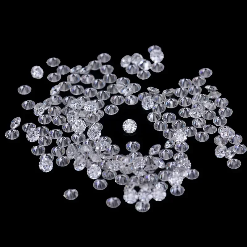 Piedras sueltas de moissanita, tamaños pequeños, 1,0 CT/paquete, Color D superior Real VVS1, 0,8mm-3,0mm, piedras preciosas de moissanita aprobadas con diamante probado