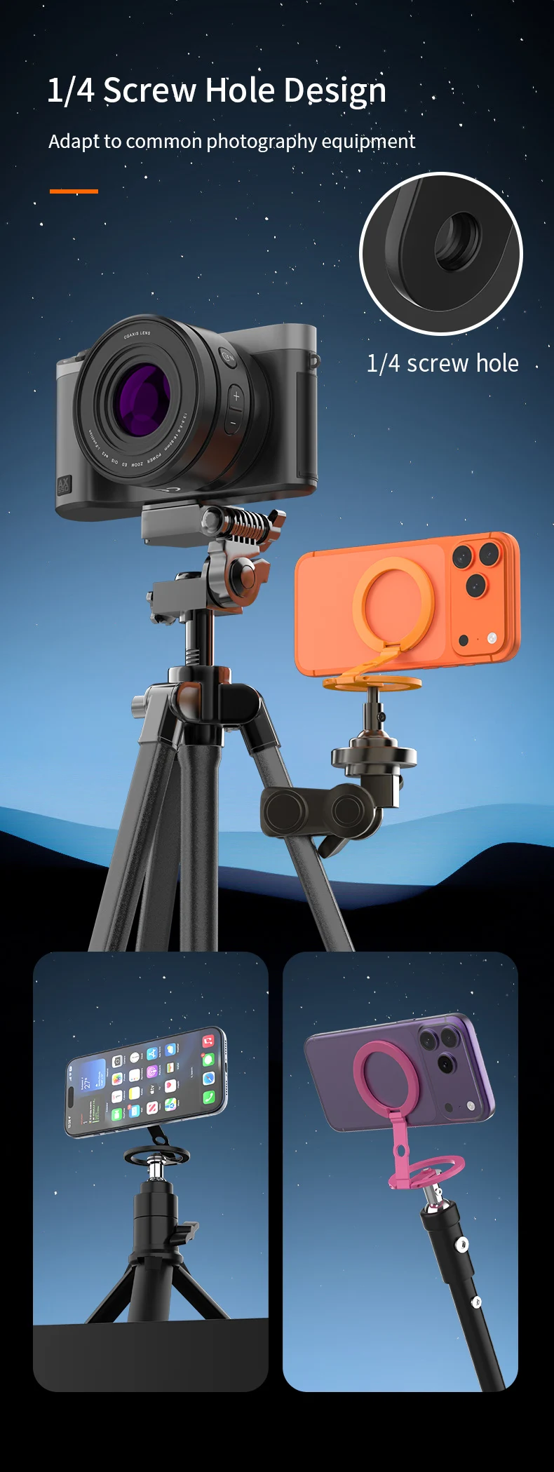Für MagSafe Doppelseitiger Starker Magnethalter für Fotoausrüstung Handy-Zubehör Tragbarer Faltbarer Magnetständer – Detail 3