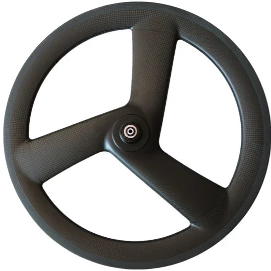 

Carbon 20 inch 406 Staggered 3 Spokes Bike Wheelset 17mm Inner 24.5mm Outer Center Lock Six Bolt Rim Brake