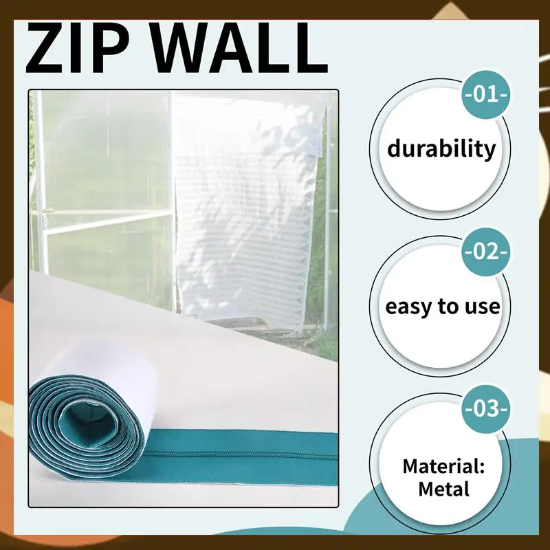 Hot 2-Pack Peel Stick Zipper Doors,7 Inch X 3 Inch Double-Sided Self-Adhesive Zippers For Dust Barriers