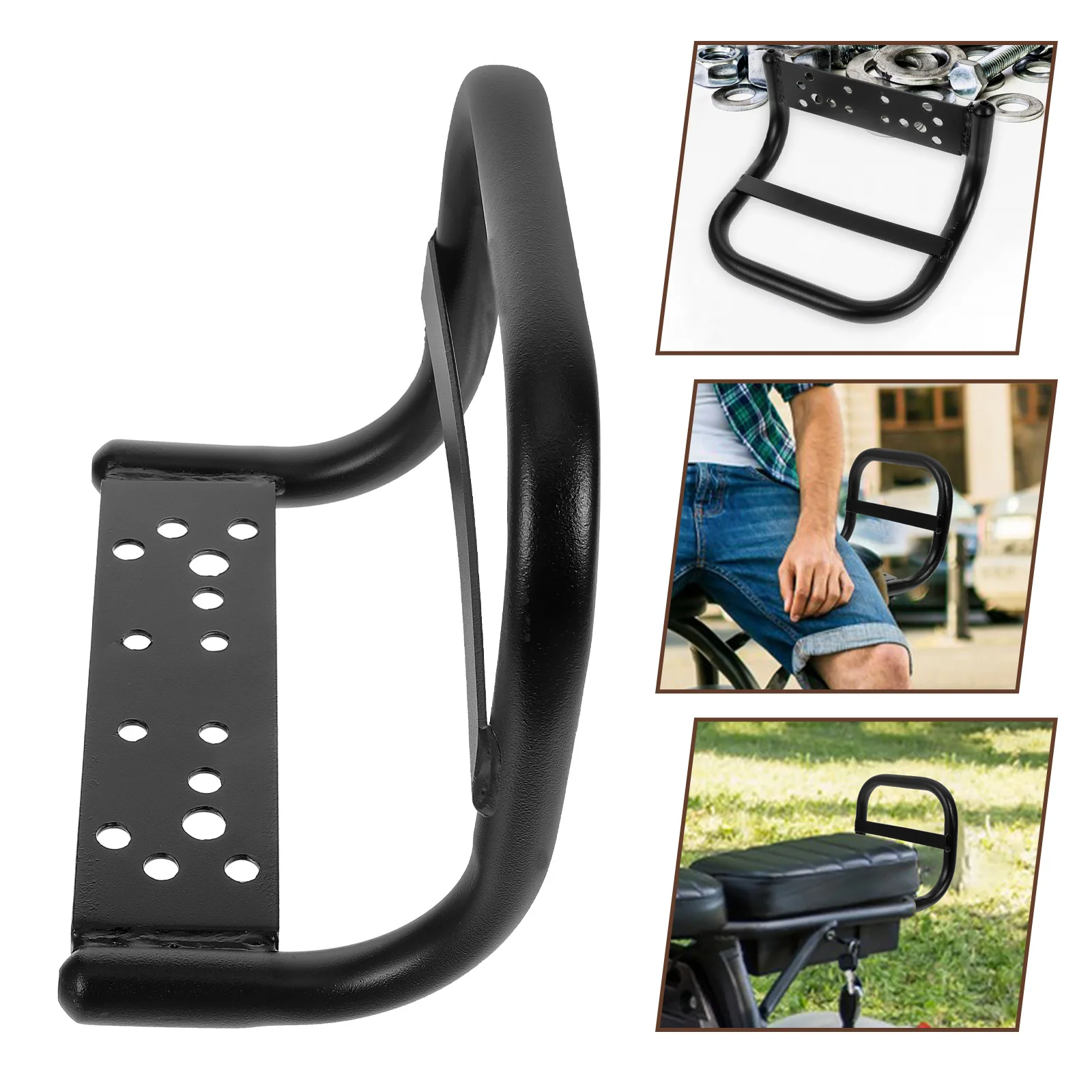 

Bike Rear Seats Handlebar Safety Armrest for Backseat Non Skid Handrail Easy Installation Outdoor Cycling Seat Support