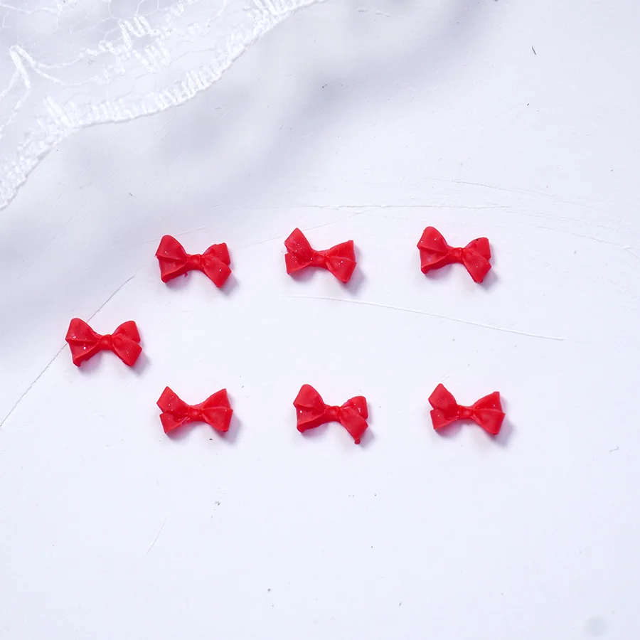 50/100 قطعة، القوس، إكسسوارات الأظافر، لطيف، الماس الراتنج، الشريط، ربطة القوس فيونكة، إكسسوارات الأظافر، DIY #6