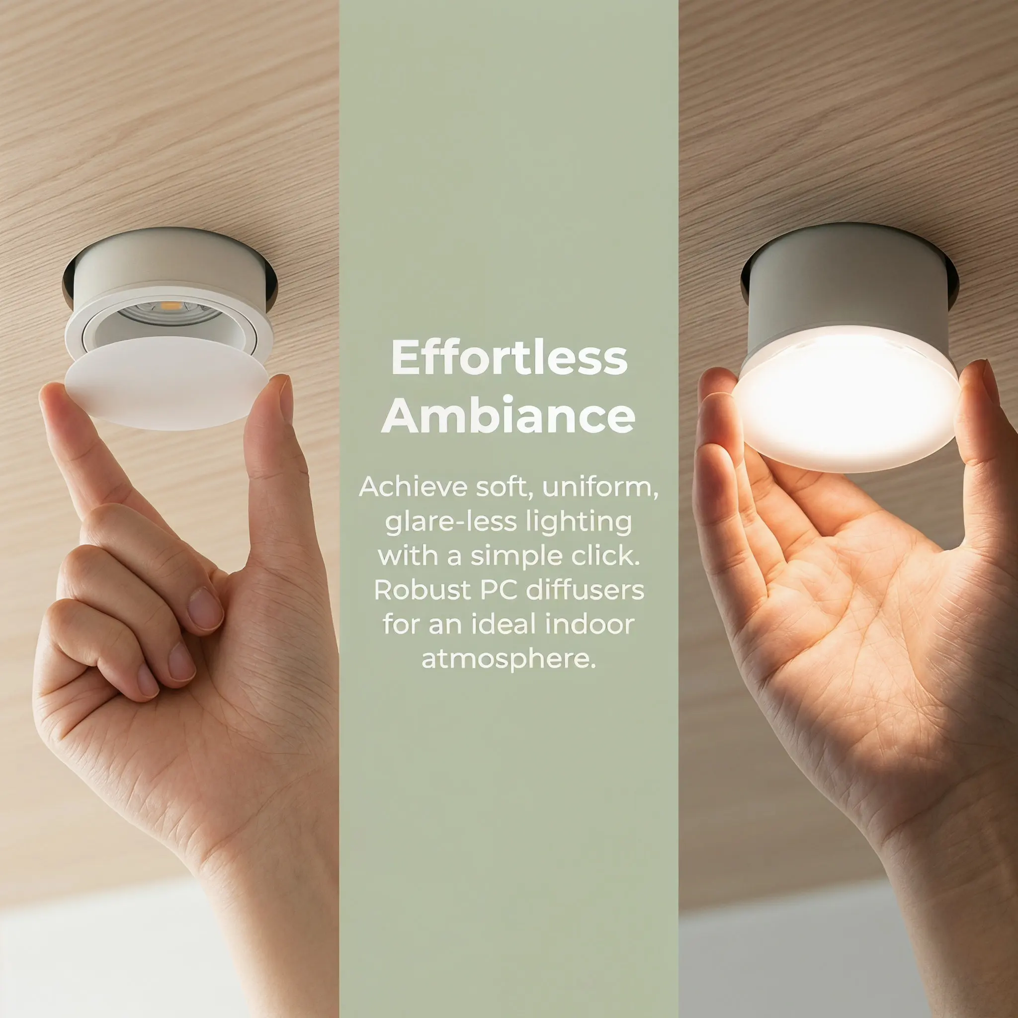 20Pcs LED Downlight Diffuser Plates Round Pc Lampshade Diffusers for Recessed Lighting Fixtures Enhanced Light Evenness Quick