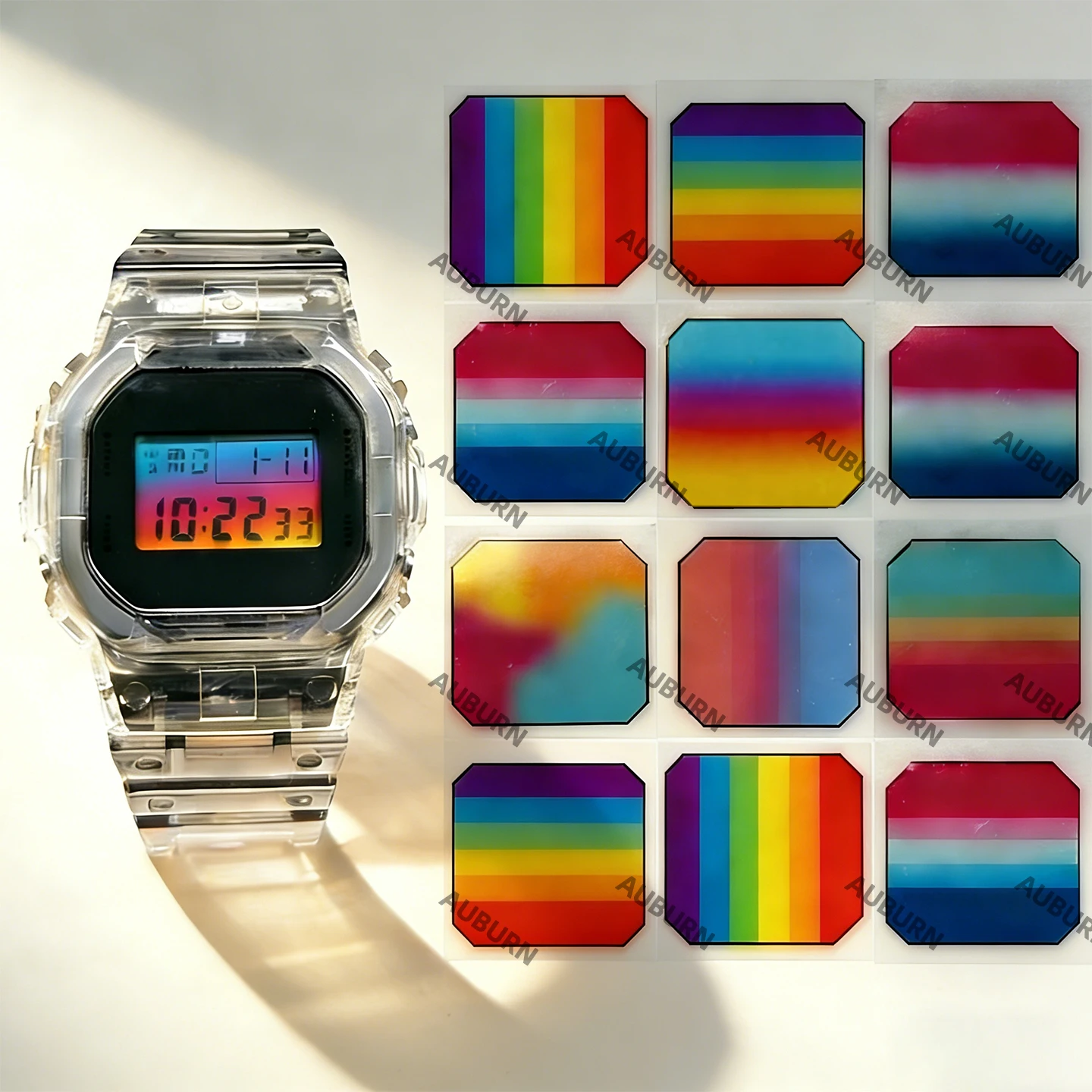 3229 3459 PVC film for Casio color change Stickers GW-B5600 GMW-B5000 DW5600/5610 GM5600 Blood Crane Color Chang Film Modified