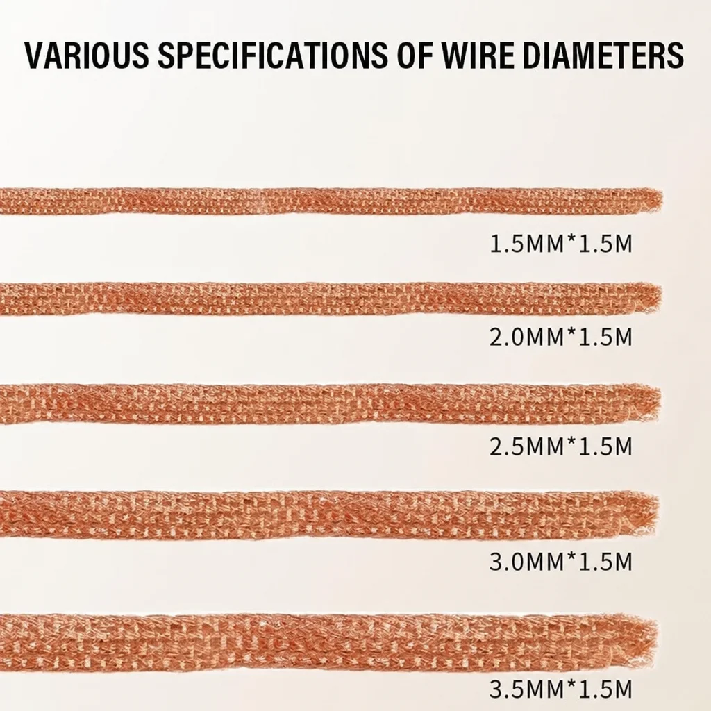 Desoldering Braid Solder Wick 1.5/2.0/2.5/3.0/3.5mm 1.5M/3M Low Residue Pure Copper Wire for PCB BGA SMD Soldering Repair Tool