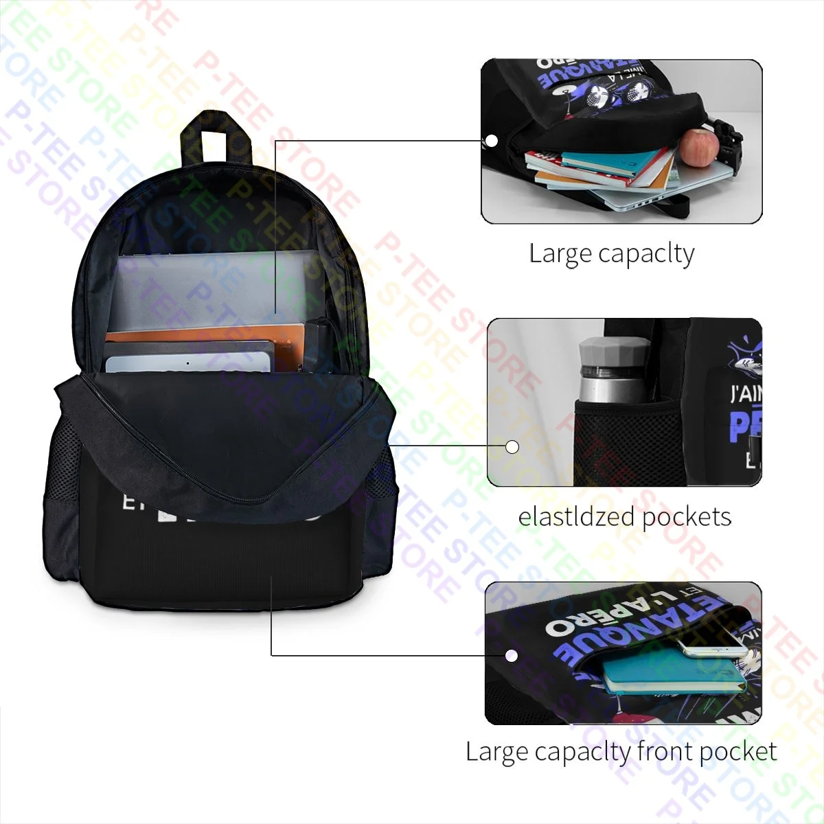 Je Suis Un Mec Simple J’Aime La Petanque Et L’Apero Large Capacity Backpack Swimming Bags For Travel