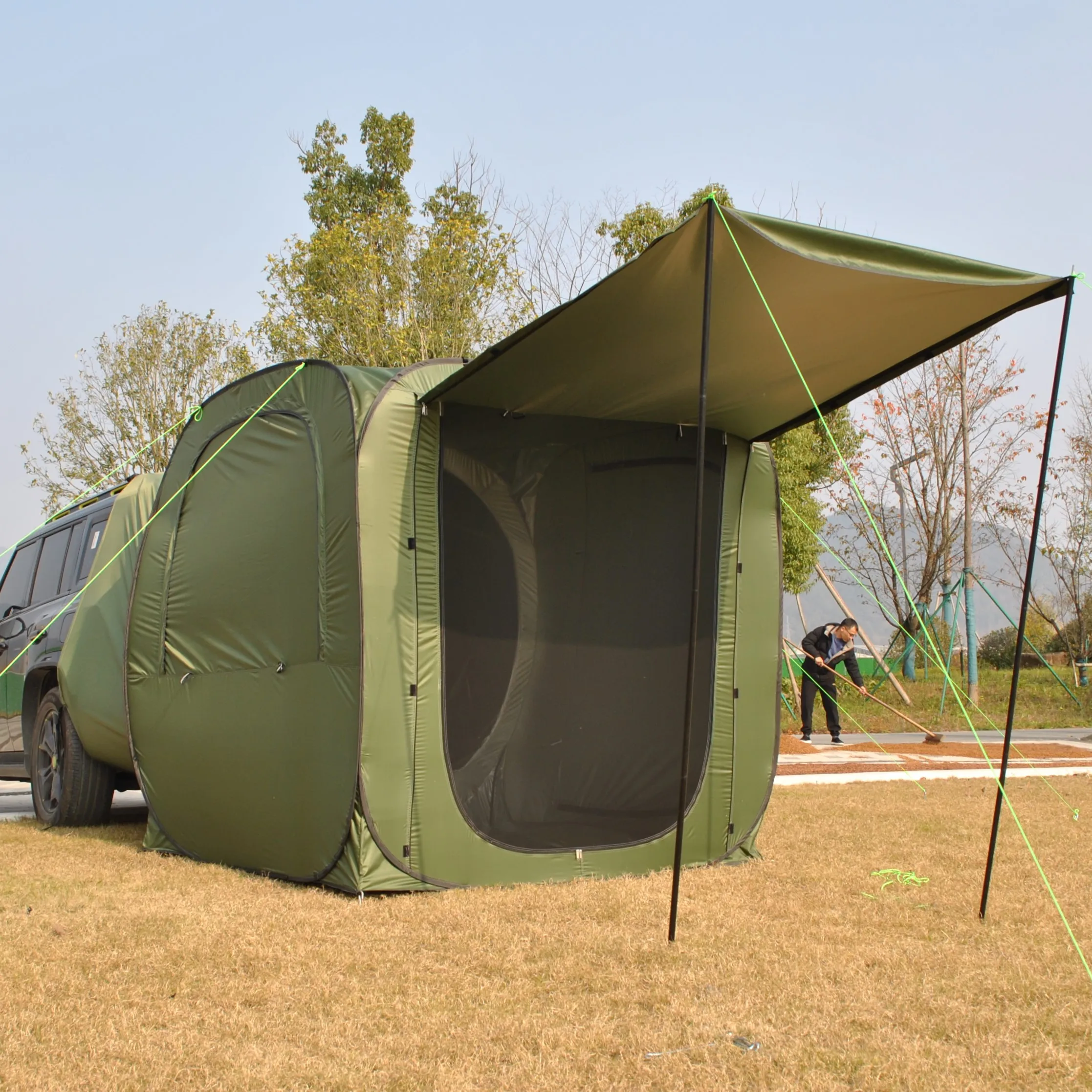 4-person car tail tent, automatic car tail tent, 4-person second car tail extension tent, fast car cabin tent，camping equipment