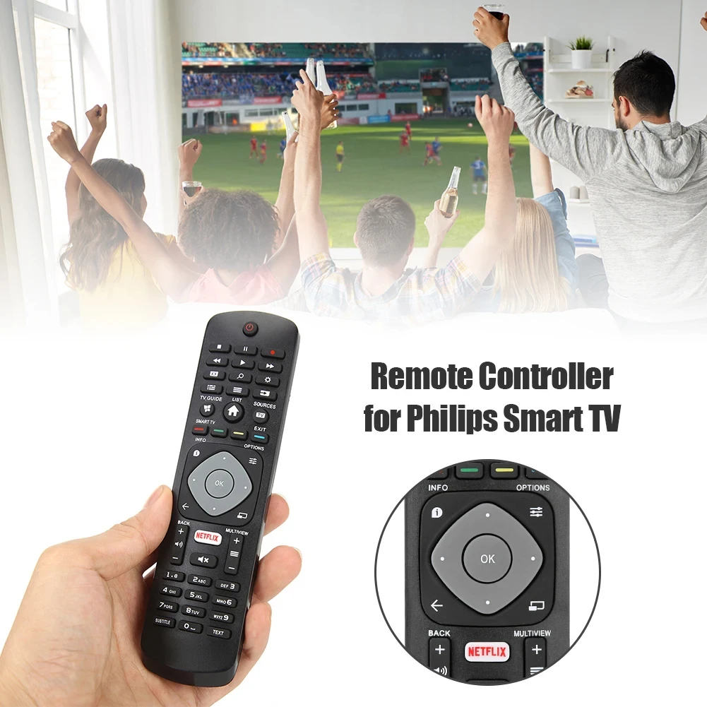 Remote Control For PHILIPS SMART 4K Ultra HD LCD HDR WIFI Smart TV Original Controller For NETFLIX APP HOF16H303GPD24 398GR08B