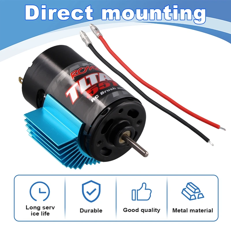 A50I 550 Brushed Motor With Heat Sink For 1:10 RC Crawler Axial SCX10 AXI03007 JL 90046 Slash TRX4 TRX6