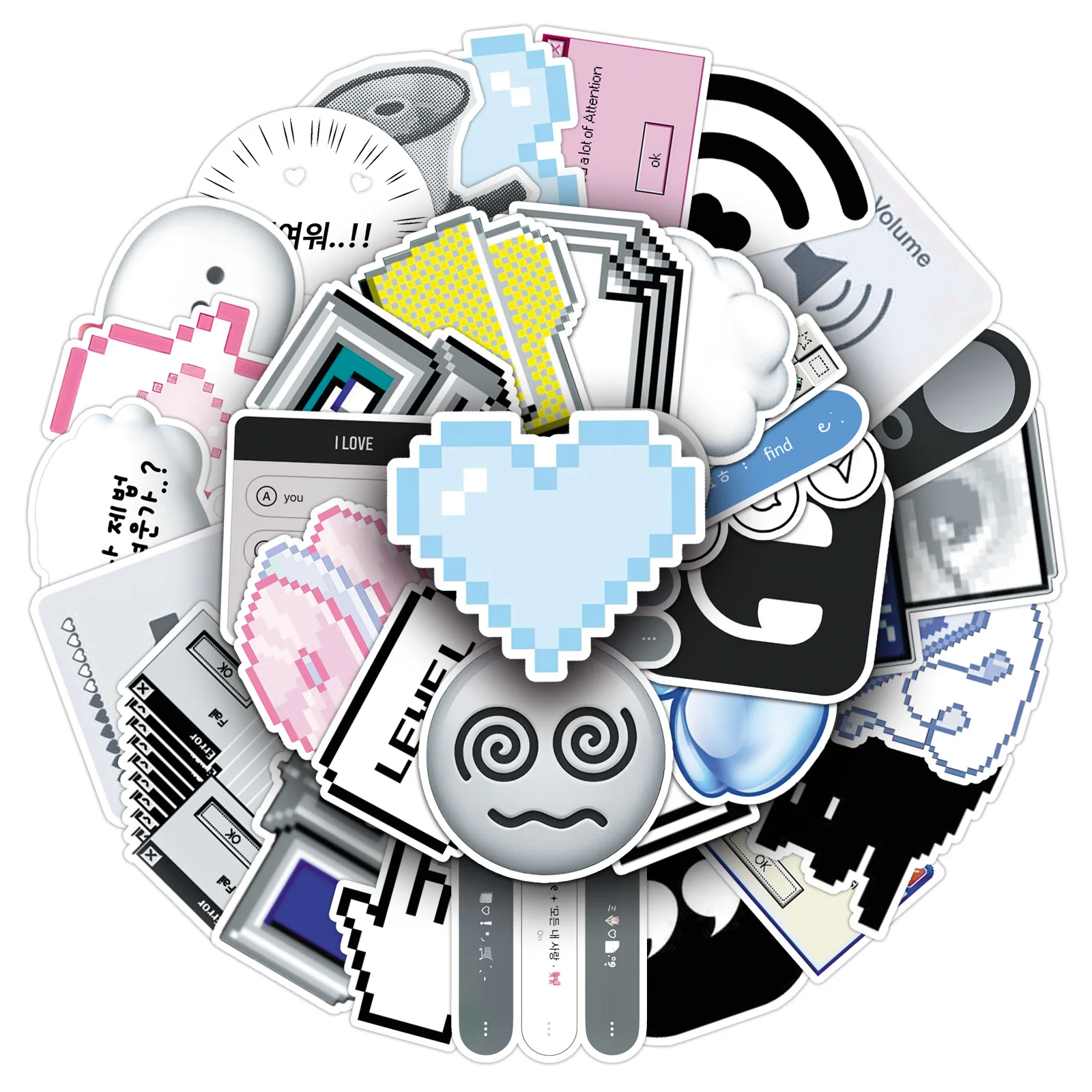 

10/30/50PCS Cartoon Network Emoticon Computer Icons Sticker DIY Decoration Waterproof Skateboard Notebook Graffiti Toy