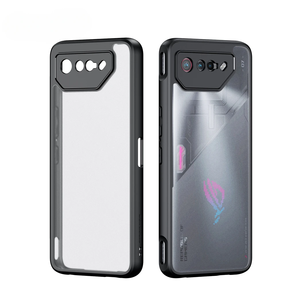 

Protective Case For ASUS ROG Phone 7 Phone Case PC TPU Airbags Shockproof Bumper Shell Back Transparent Case For ASUS ROG Phone7