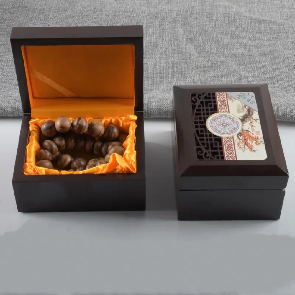 

Bracelet Necklace Wooden Jewelry Box Pedant Storage Vintage Trinket Case Organizer Earrings Rings Jewelry Packaging Box