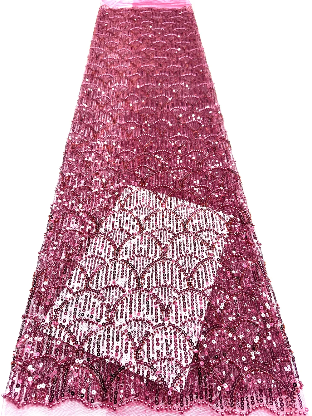 

Африканское кружево с бисером 2026: Премиум-качество, ярко-красное нигерийское кружево с пайетками, материал для свадебных платьев, 5 ярдов