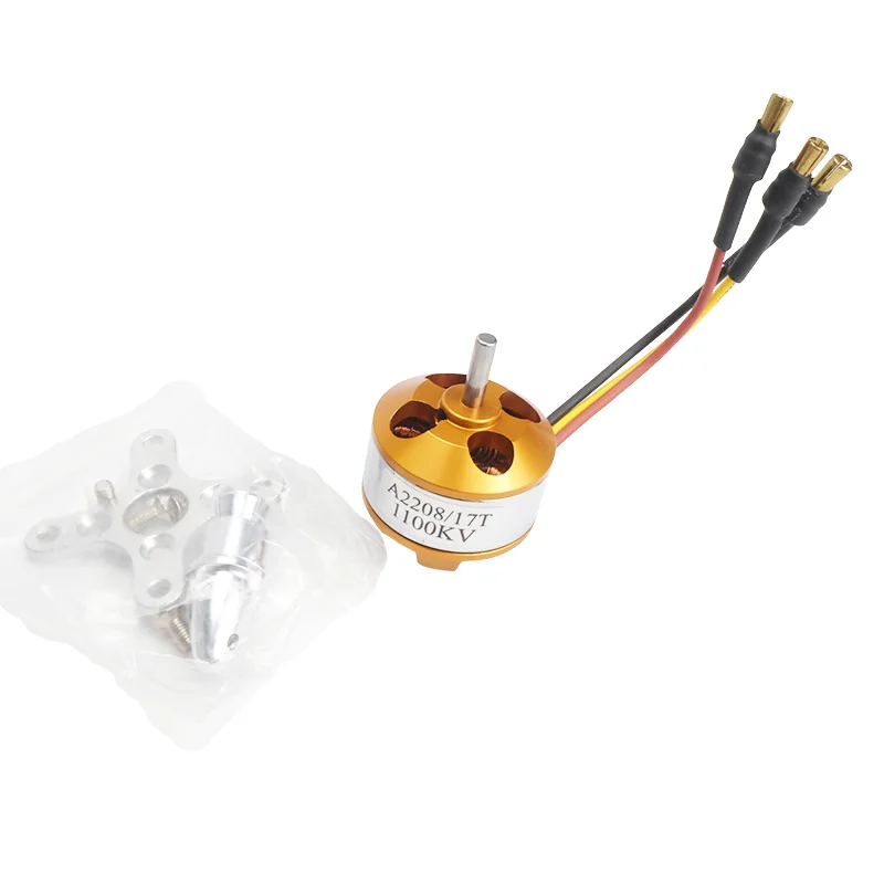 มอเตอร์ไร้แปรงถ่าน A2208 2208 KV 1000 1100 1400 1800 2600 มอเตอร์ไร้แปรงถ่านสำหรับเครื่องบินปีกตรึง รถยนต์ โมเดล โดรน มอเตอร์ DIY