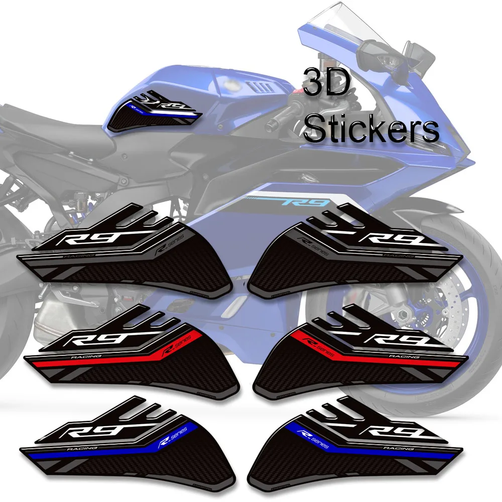 2025 2026 Motorcycle Tank Pad TankPad Cap Grips Gas Fuel Kit Knee Stickers Decals Protection For Yamaha YZF-R9 YZFR9 YZF R9